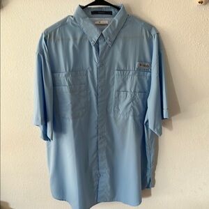 Columbia blue Tamiami PFG fishing shirt
